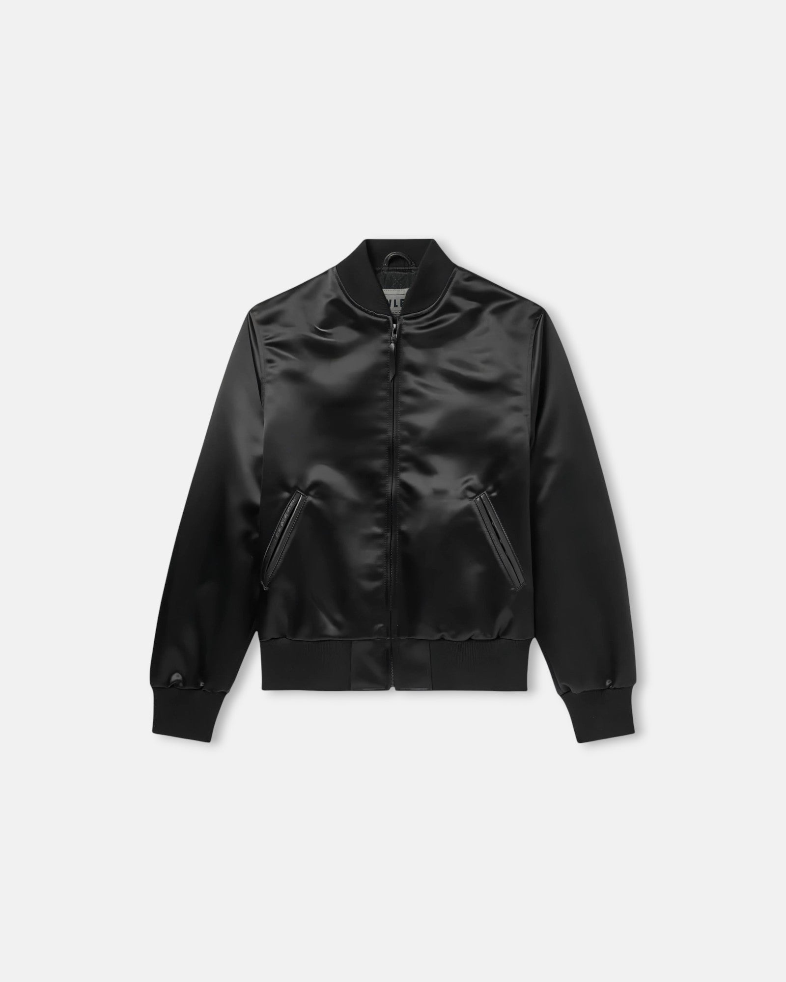 Jet Black Satin Padded Jacket