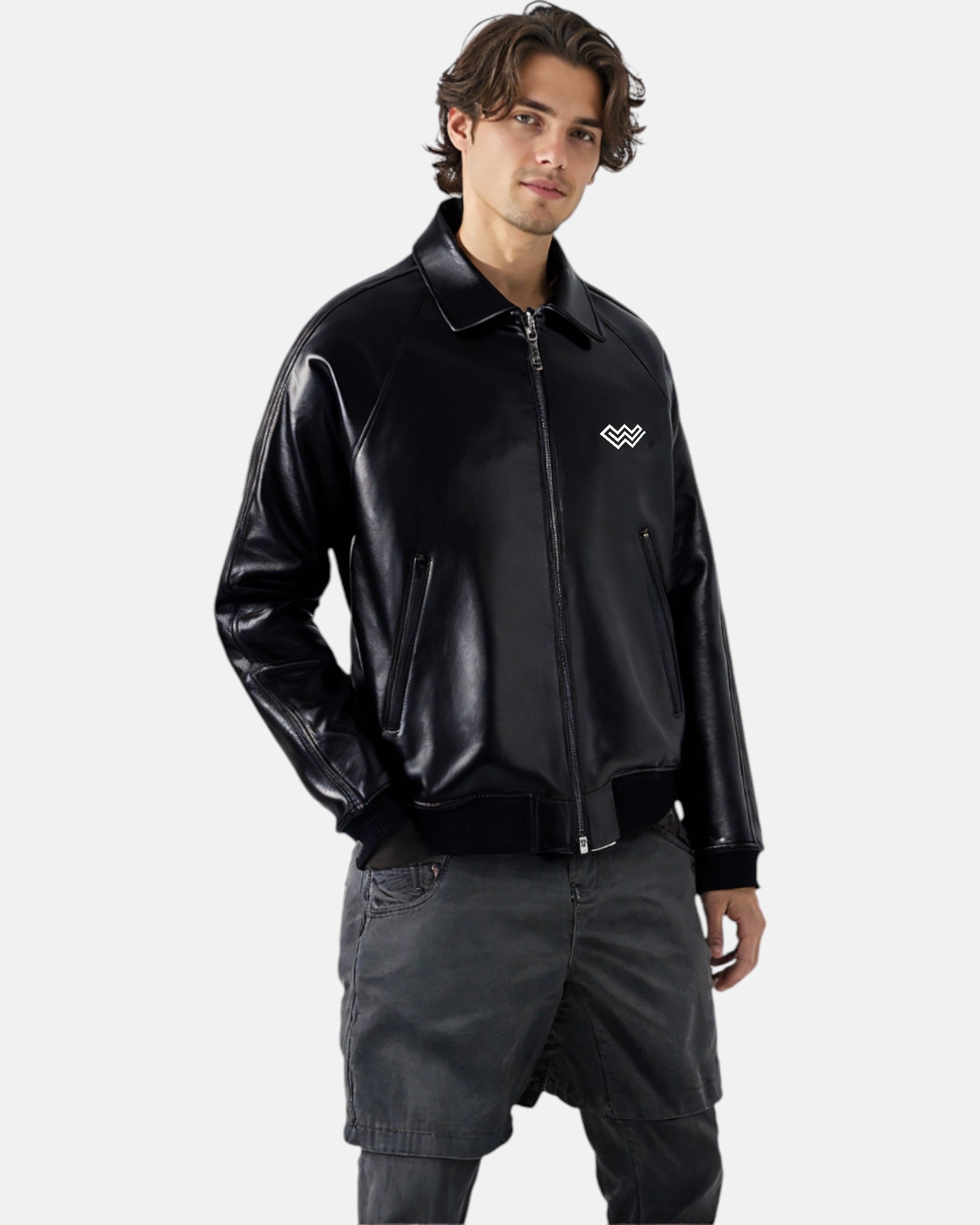Zeus All Black Vegan Leather Jacket