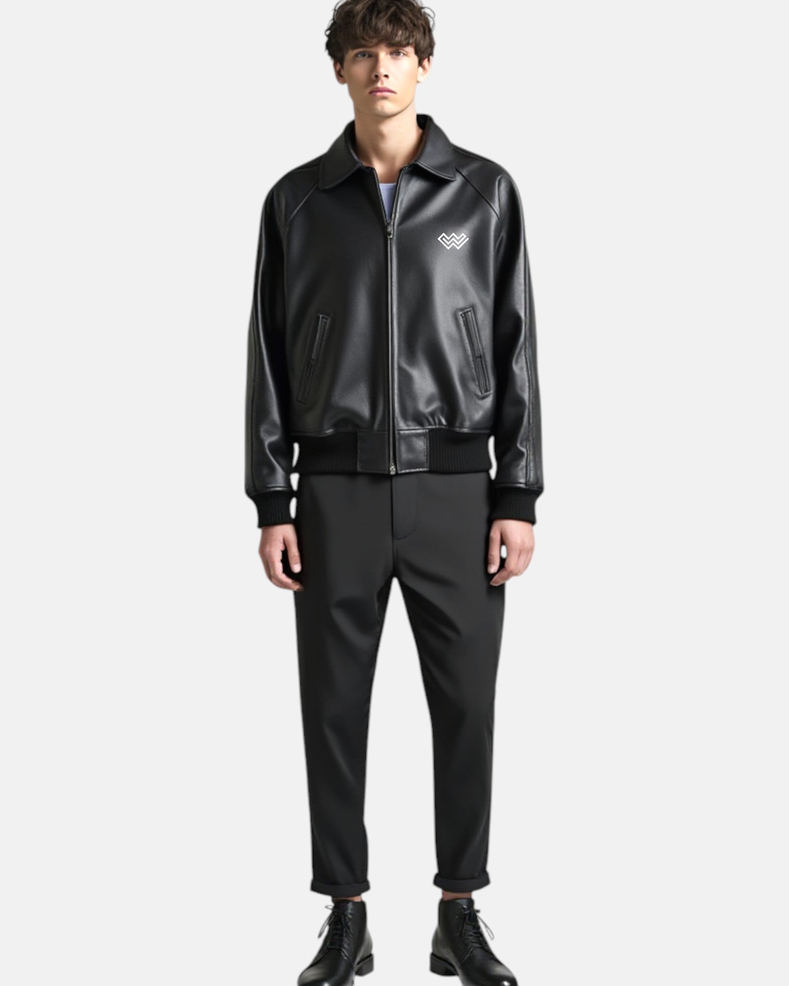 Zeus All Black Vegan Leather Jacket