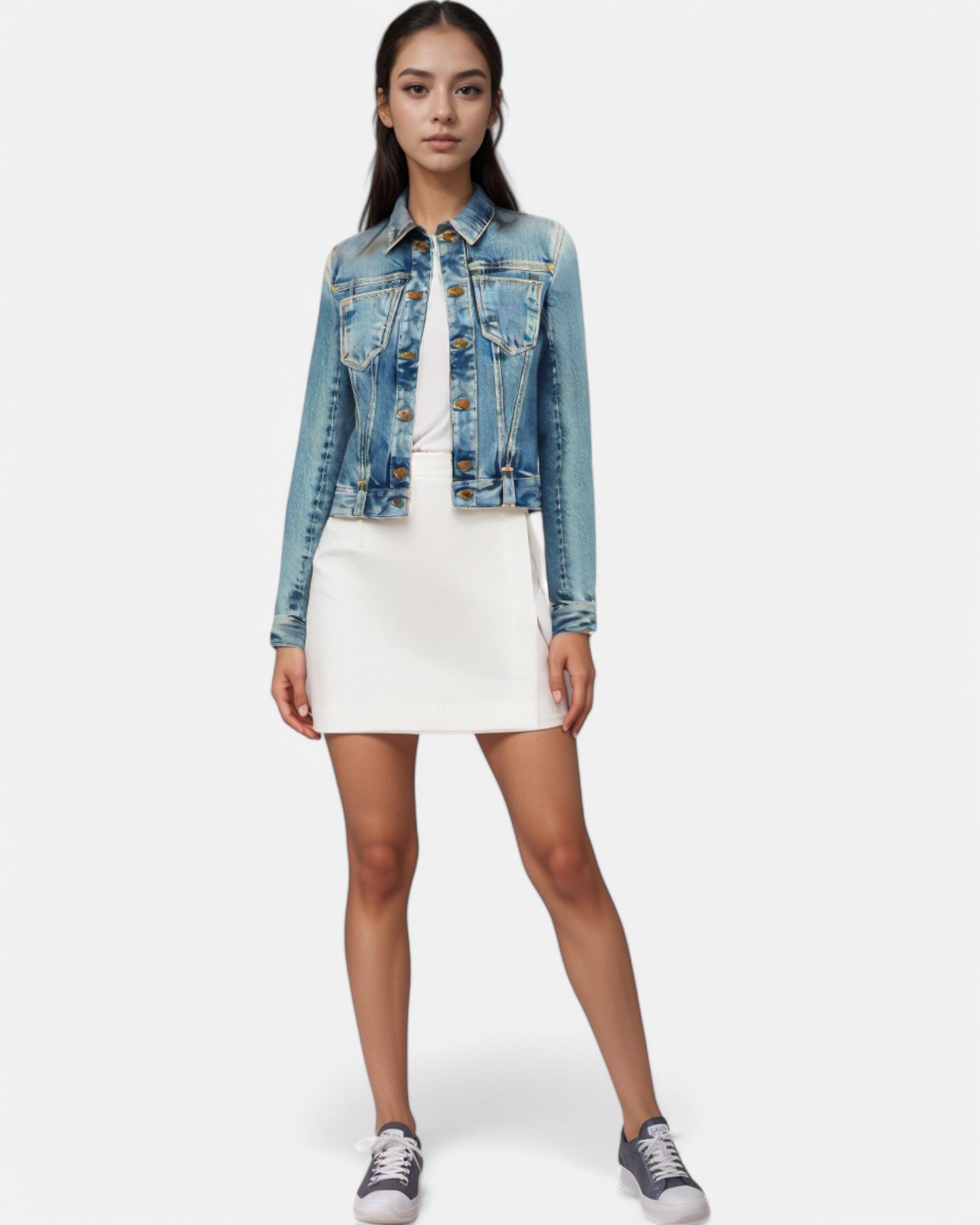 Denim Slate Cropped Jacket