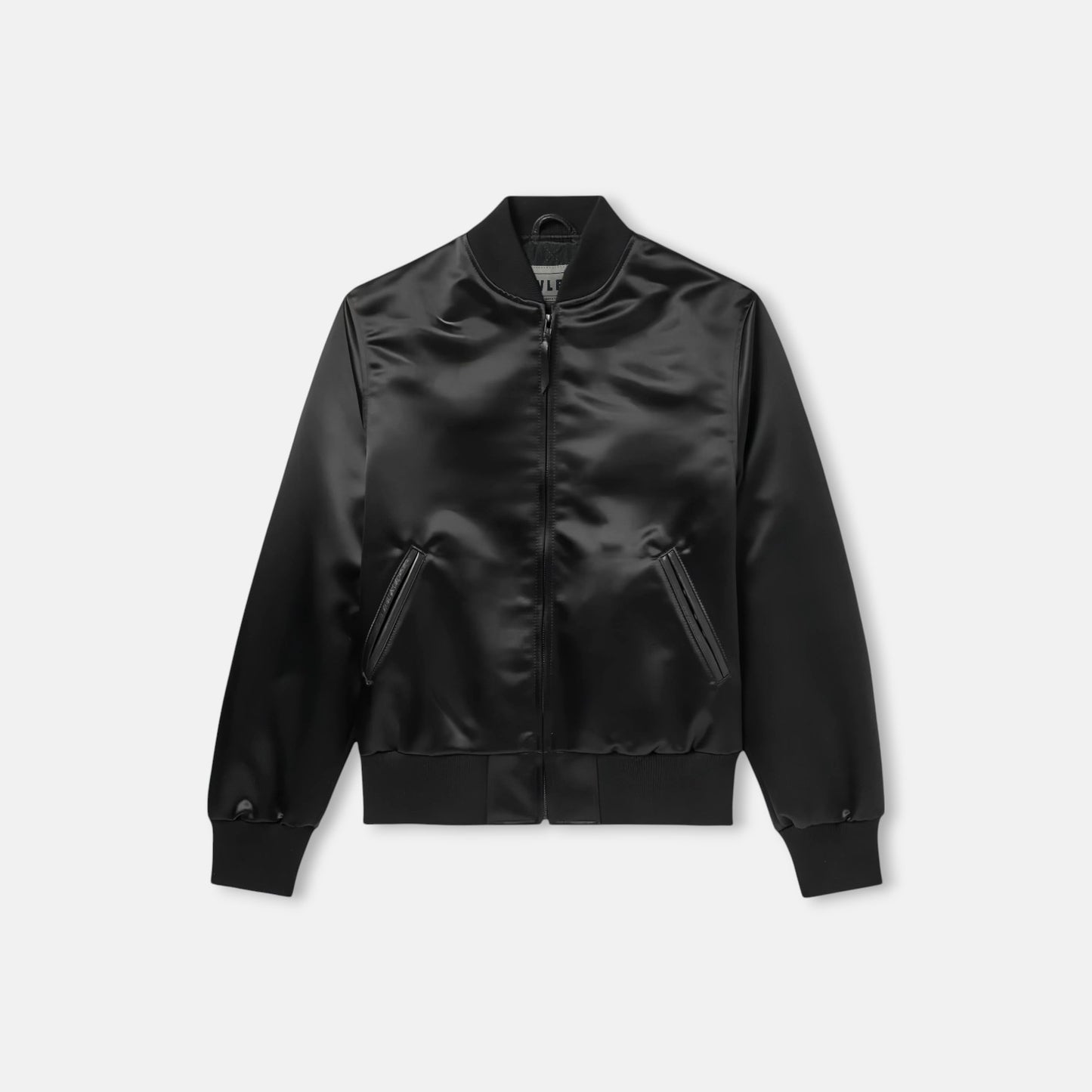 Jet Black Satin Padded Jacket