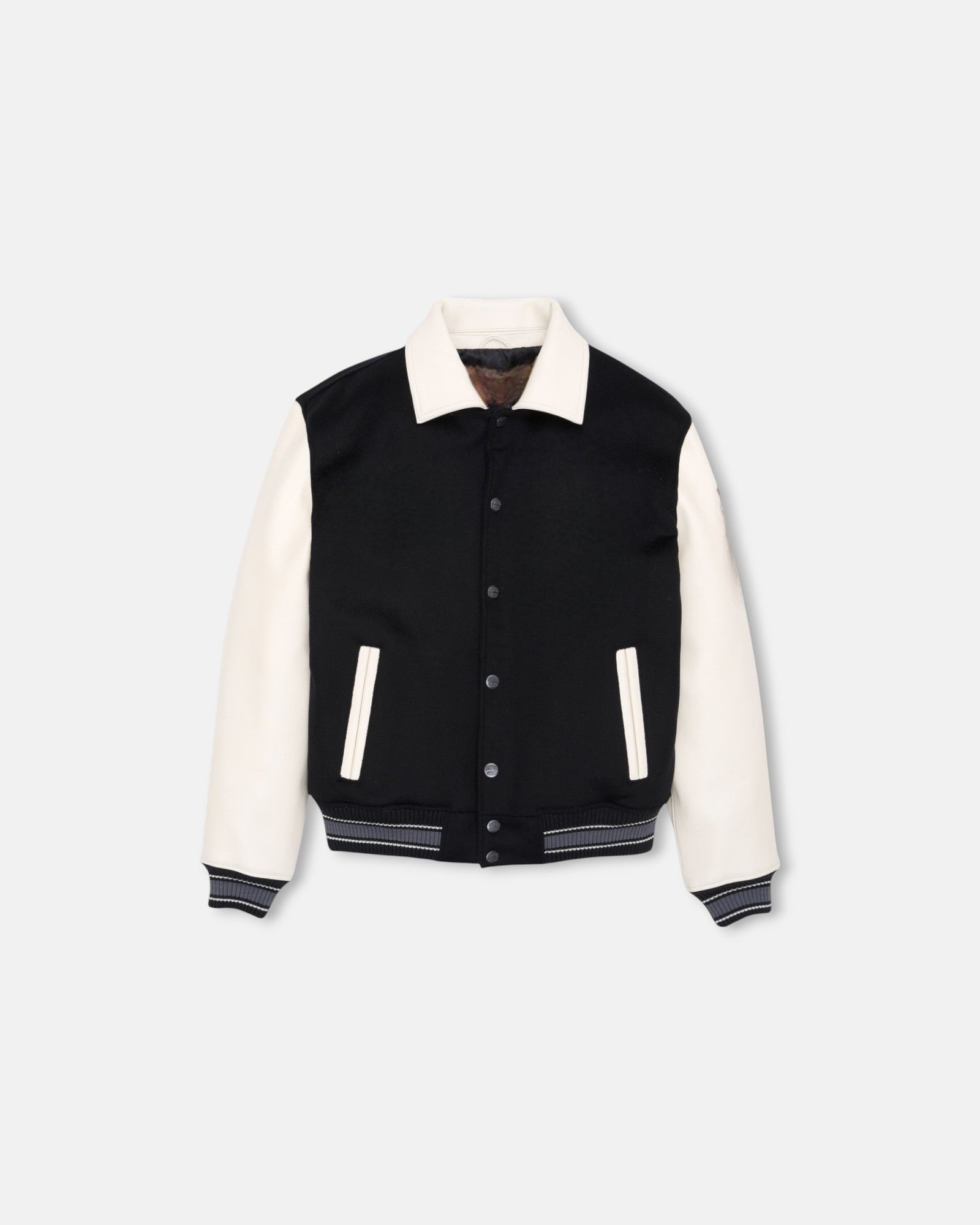 Vanilla Wool-Vegan Leather Jacket