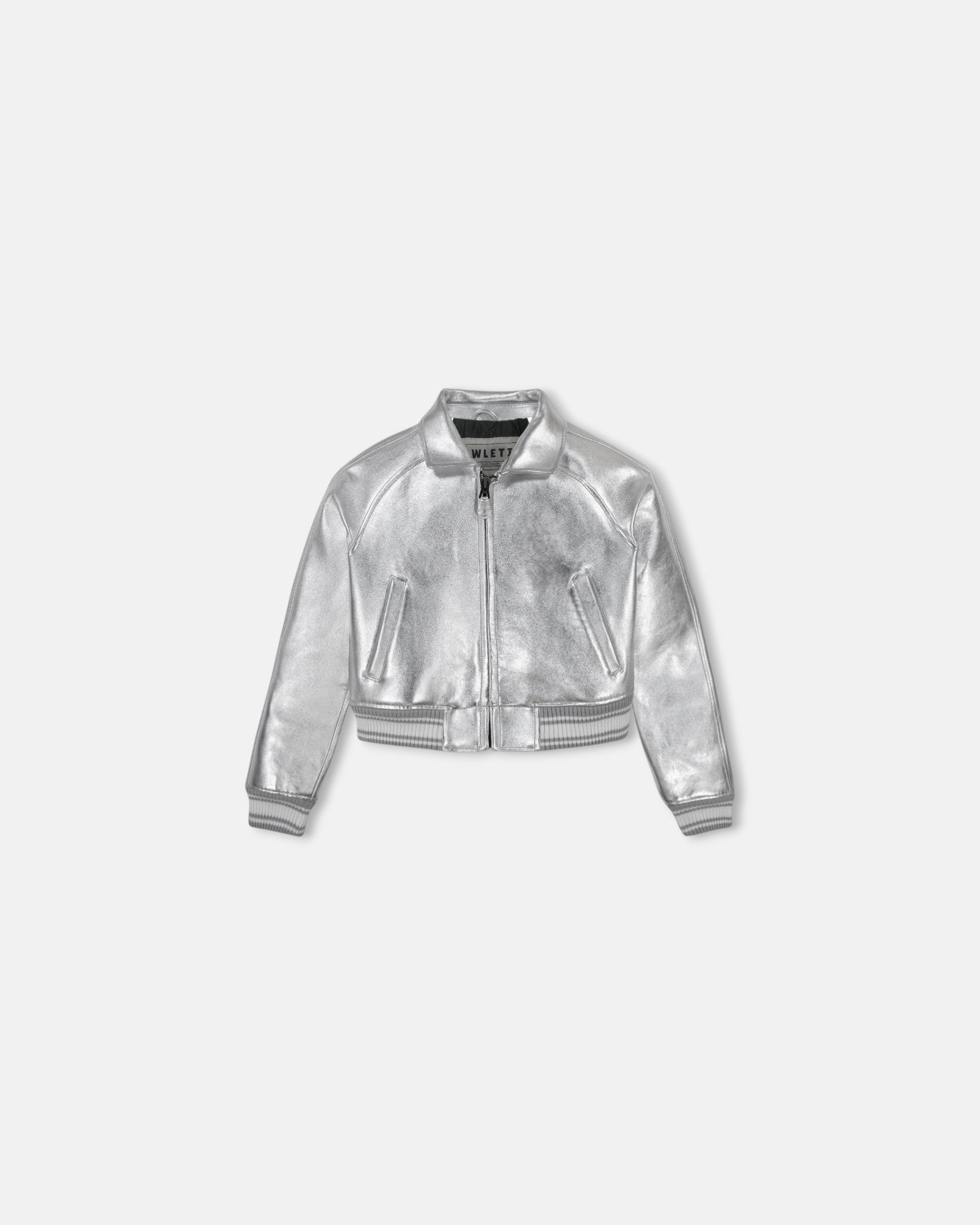 Metallic Silver VeraVogue Cropped Jacket