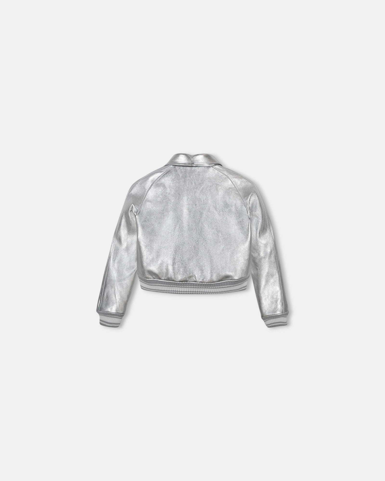 Metallic Silver VeraVogue Cropped Jacket