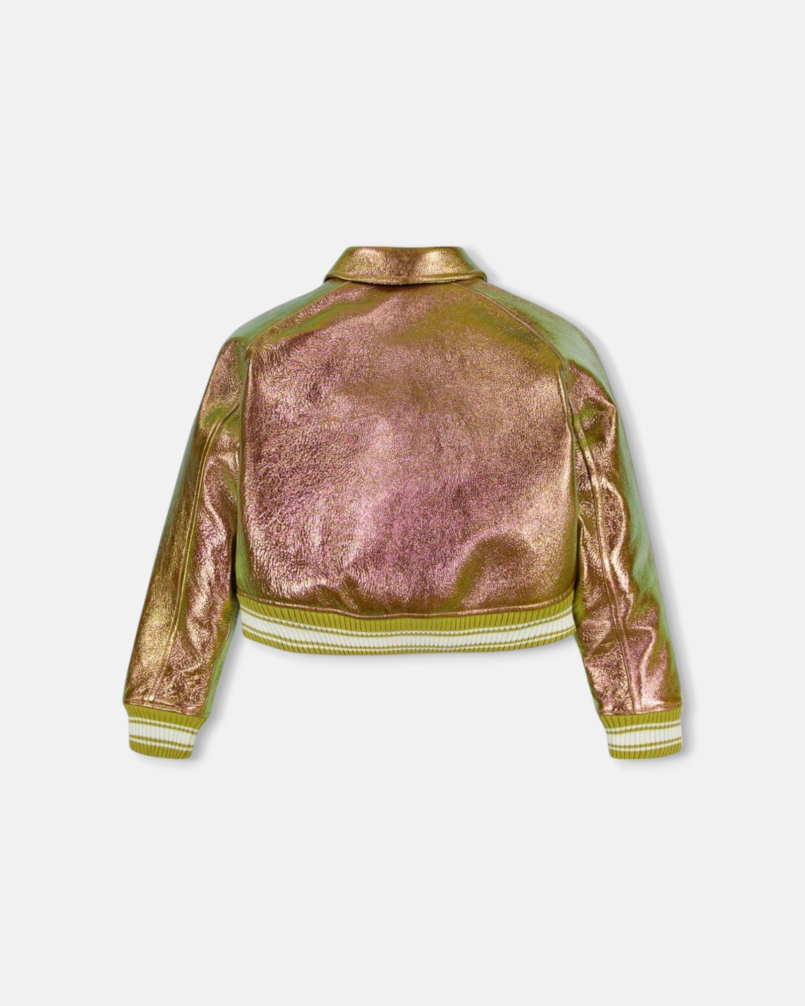 Mettalic Golden VeraVogue Cropped Jacket