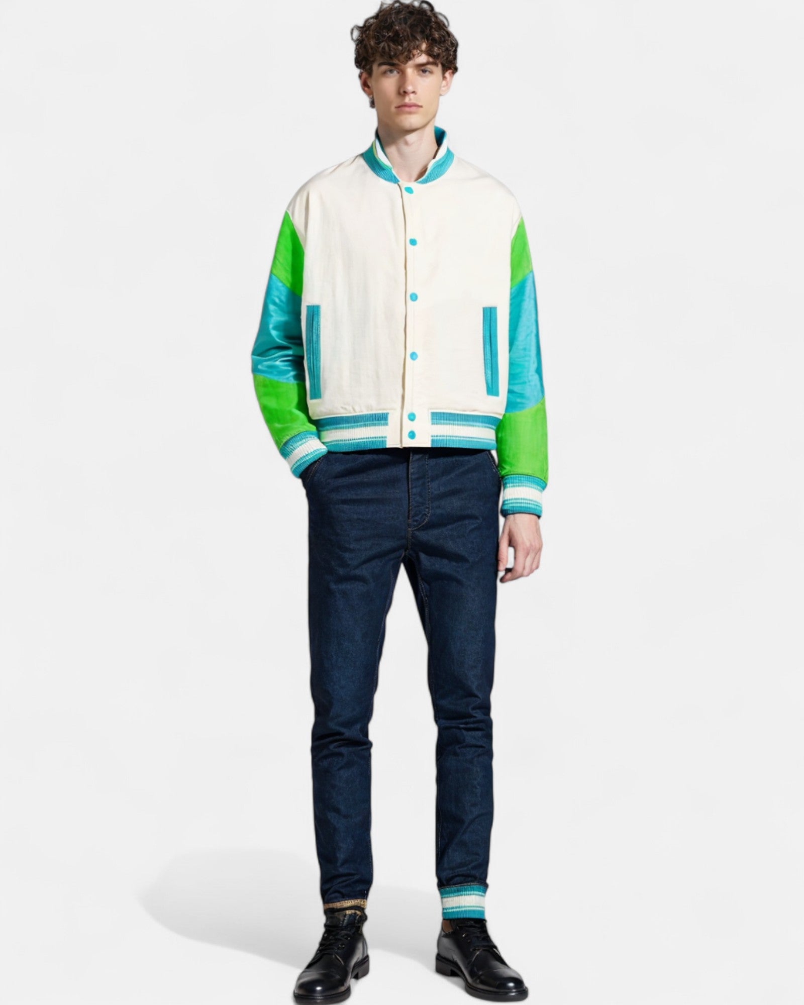 Frosted Forest Wool Varsity Jacket