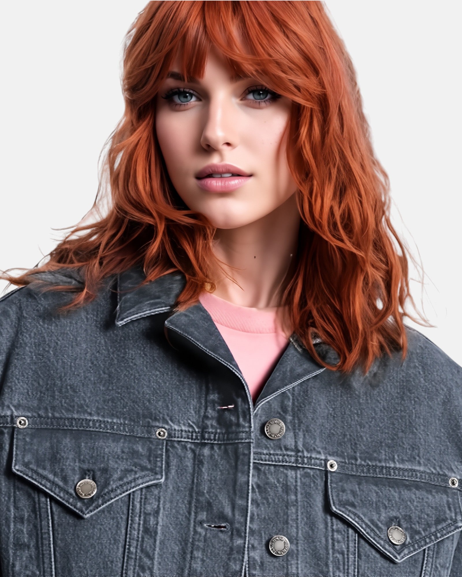Denim Mist Blue Cropped Jacket