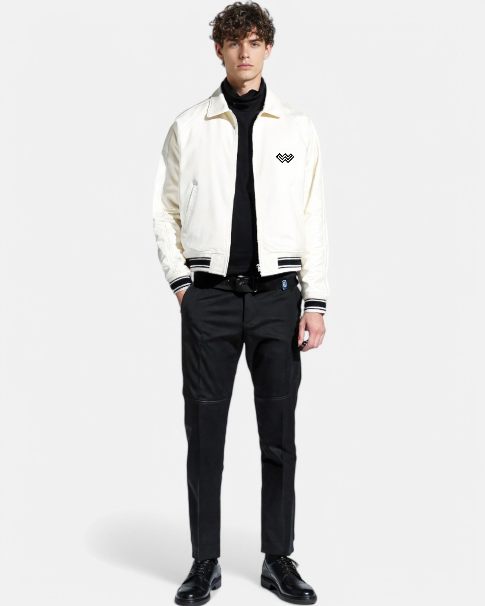 Fantasy White Dragon Vegan Leather Jacket