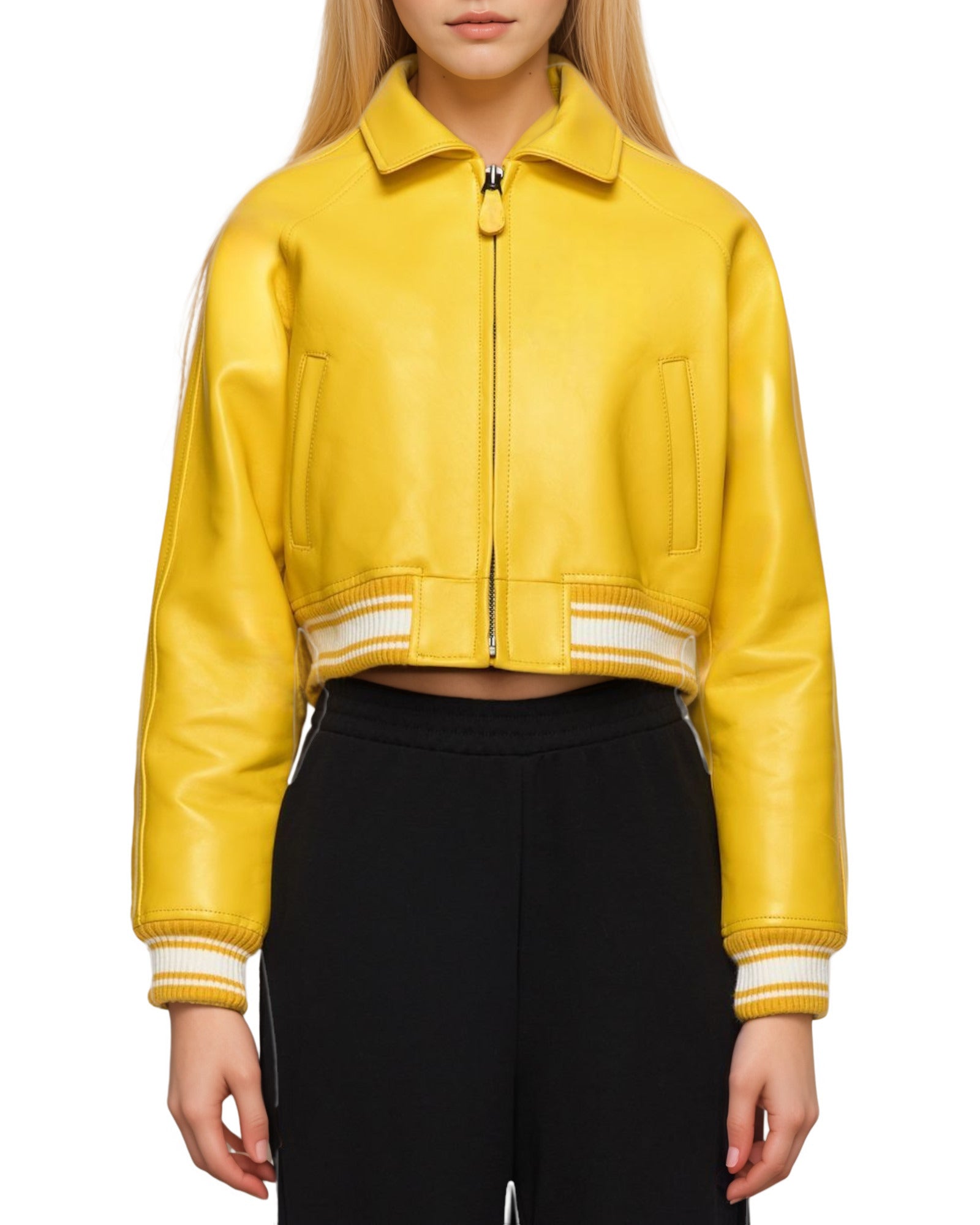 Yellow VeraVogue Cropped Jacket