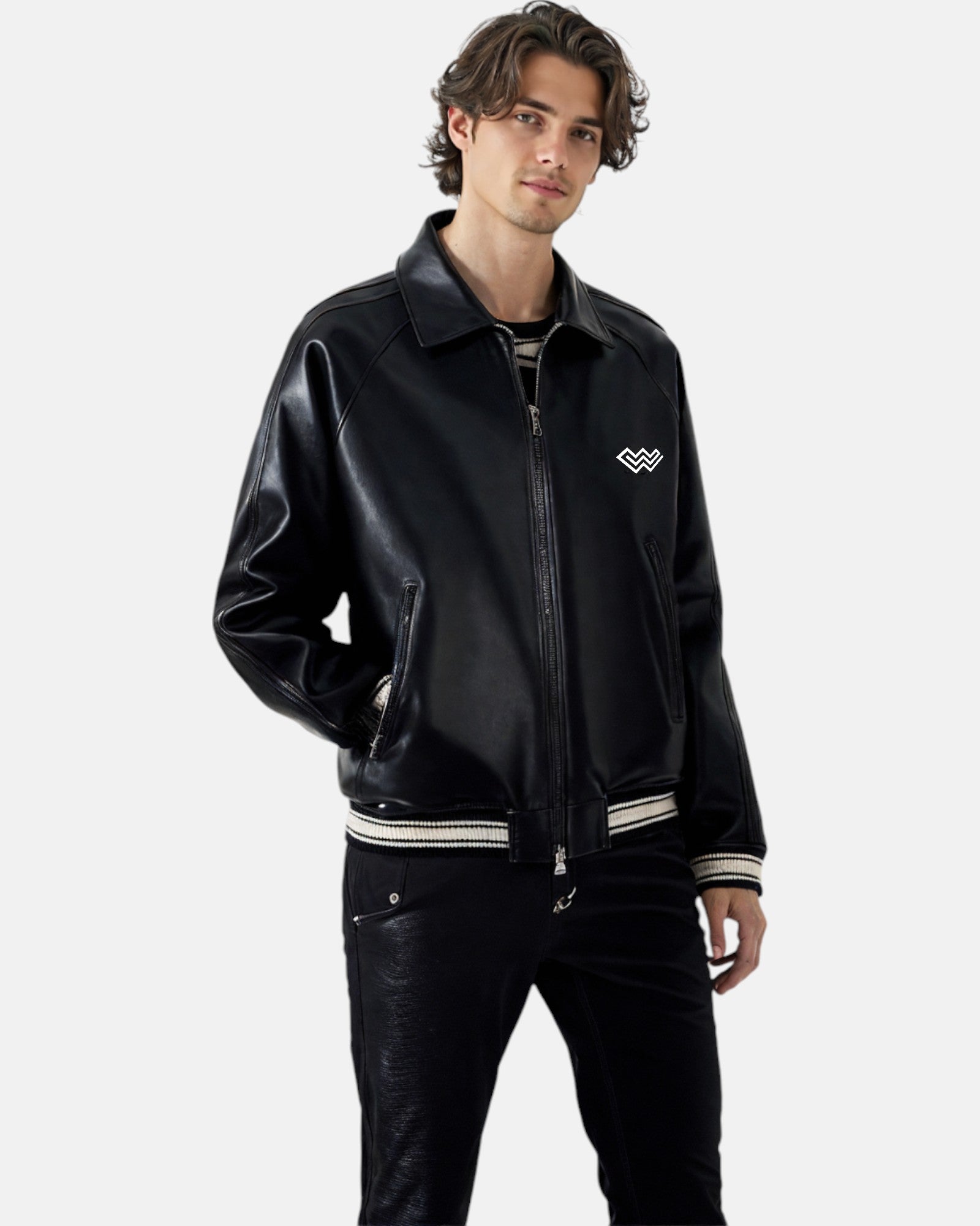 Zeus Black Vegan Leather Jacket