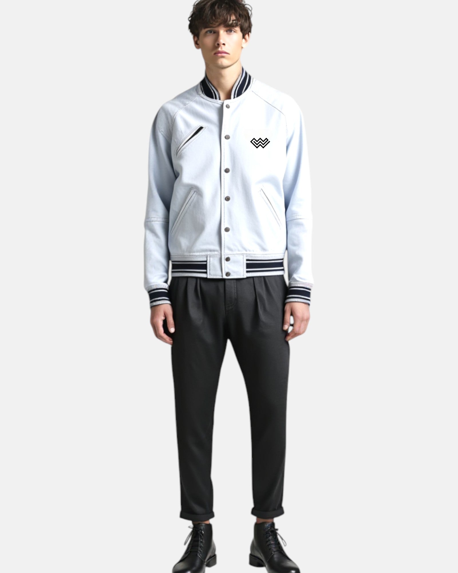 Lavender Varsity Vegan Leather Jacket