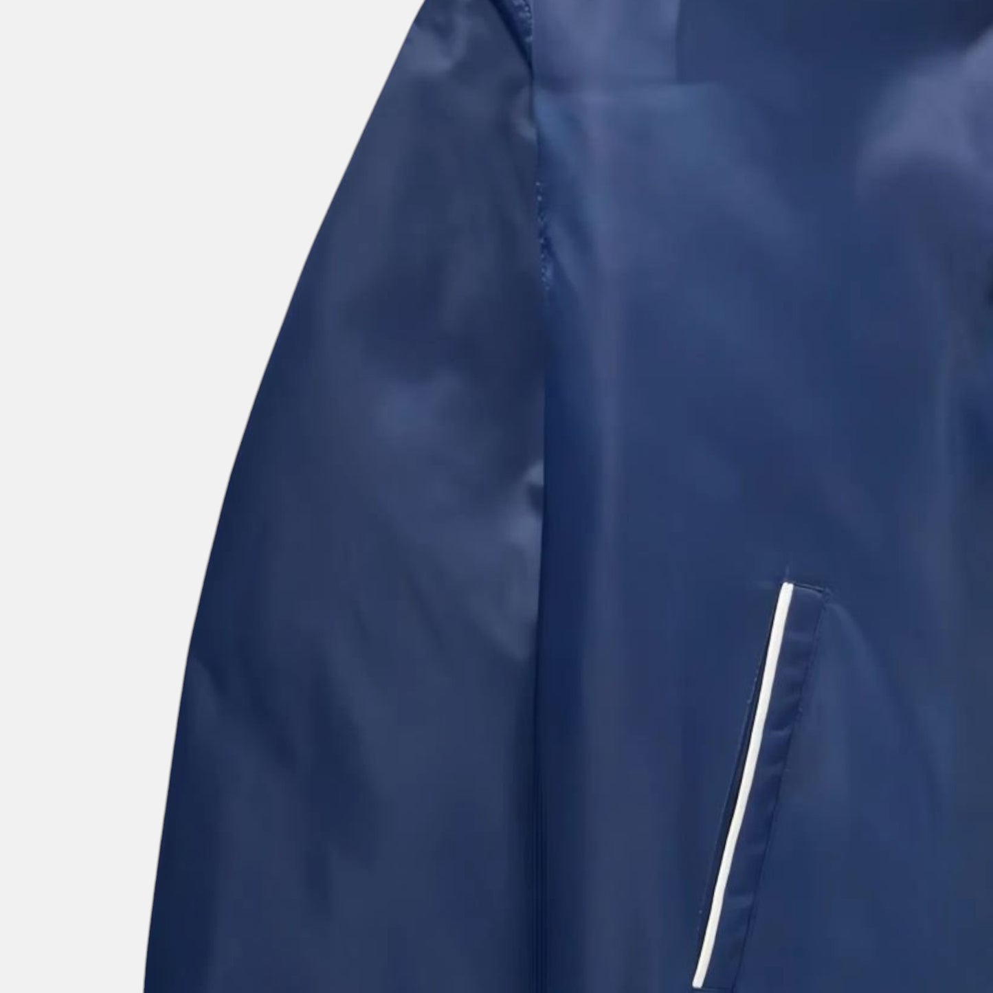 Chambray Hooded Satin Padded Jacket