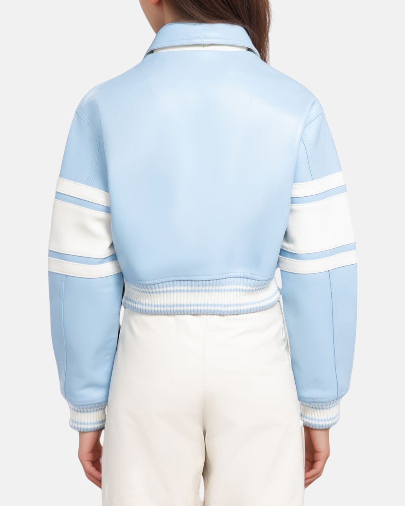 Blue & White VeraVogue Cropped Jacket