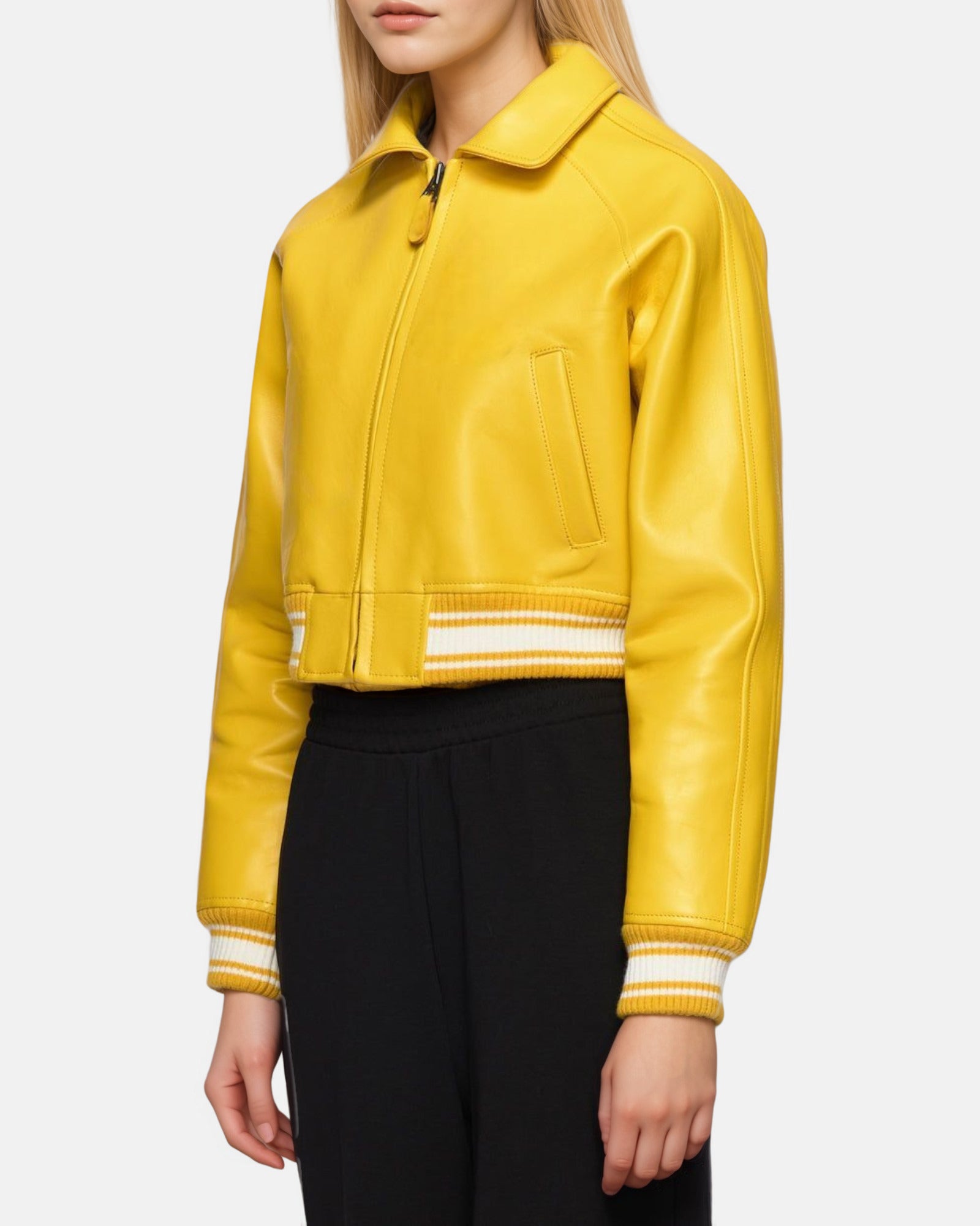 Yellow VeraVogue Cropped Jacket