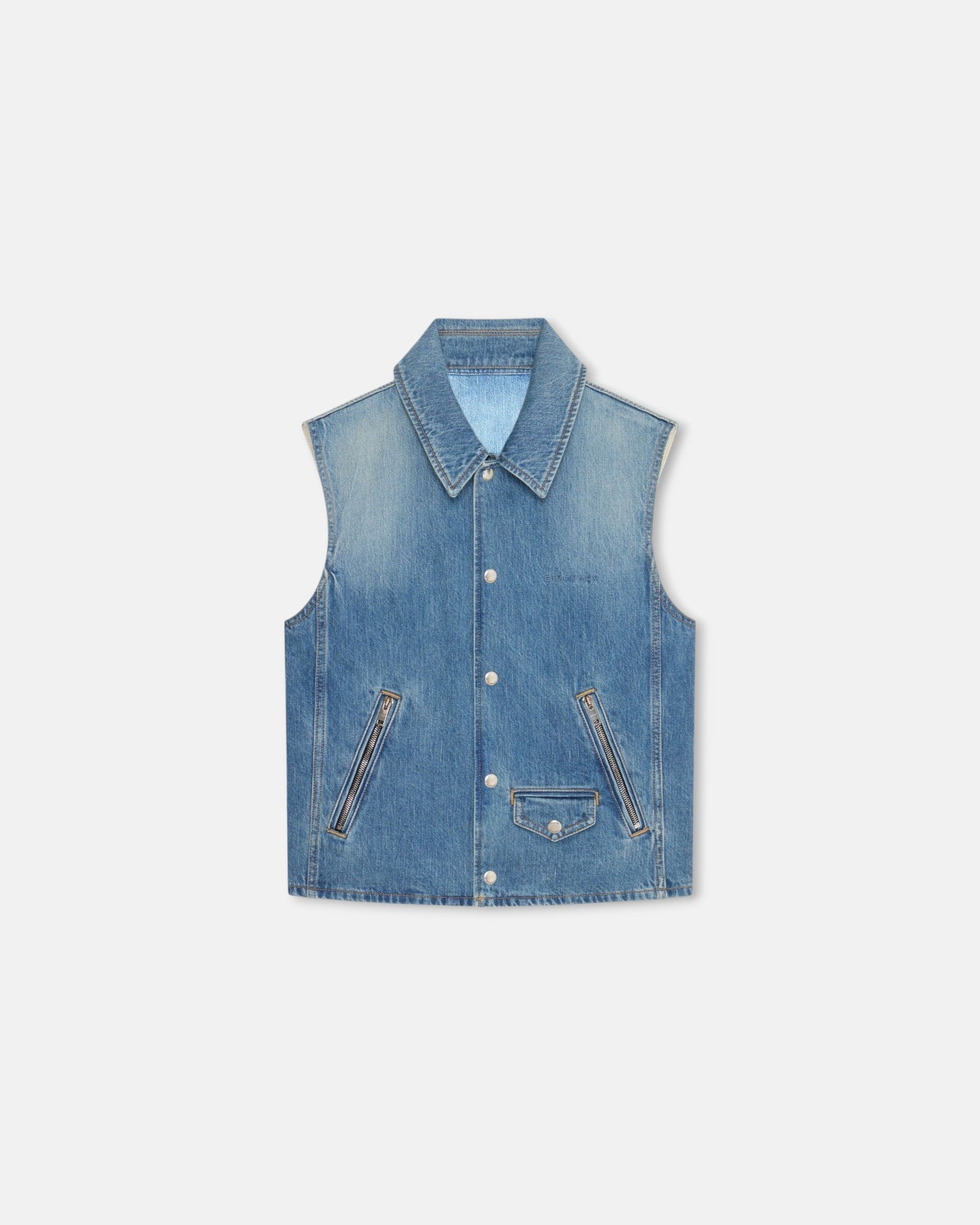 Denim Dusky Blue Vest