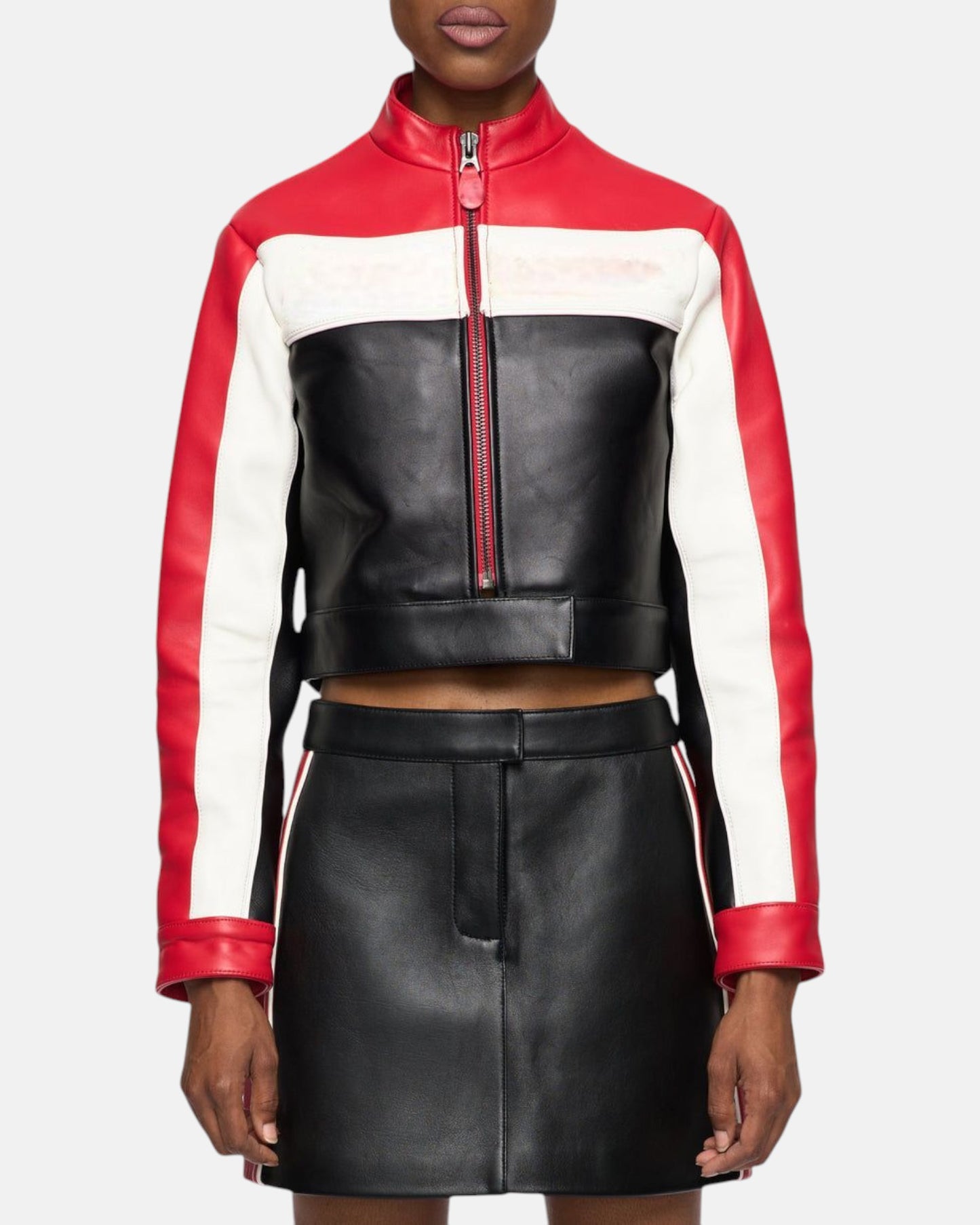 Red & Black VeraVogue Cropped Jacket
