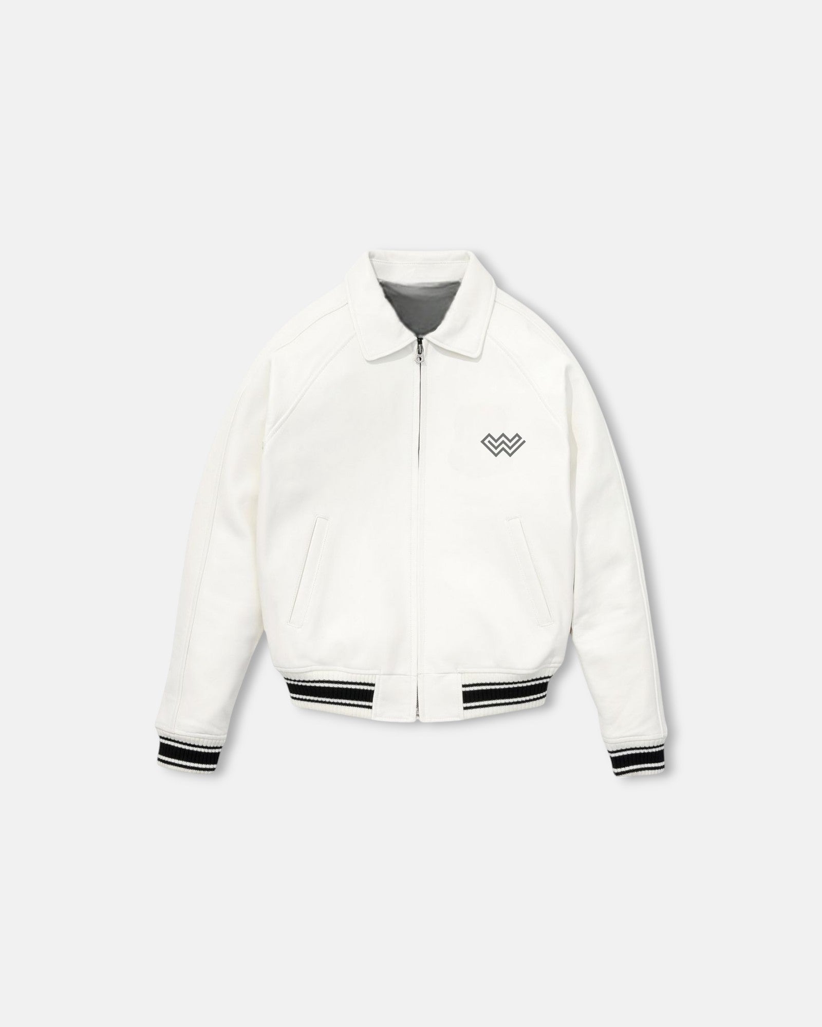 Fantasy White Dragon Vegan Leather Jacket