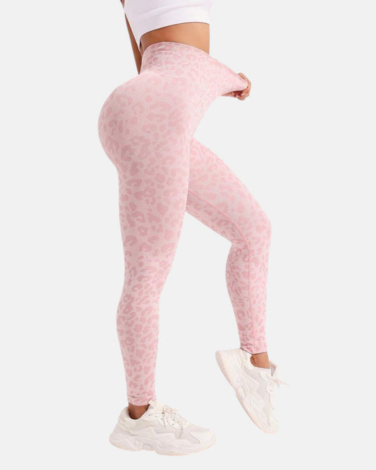 Baby Pink Leopard Luxe Leggings